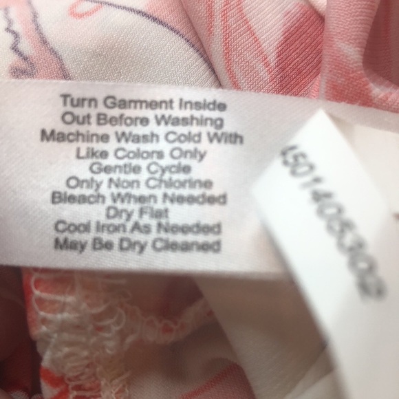 NWOT BOSTON PROPER Elegant Faux wrap Sleeveless Dress Coral Seashell Print Sz 8 - Picture 5 of 11